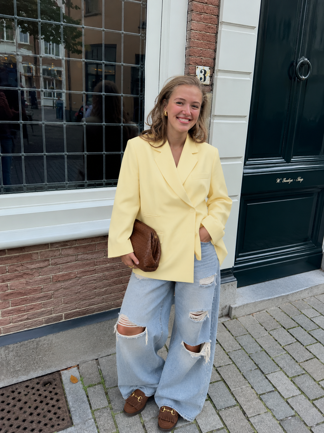 Met blazer geel
