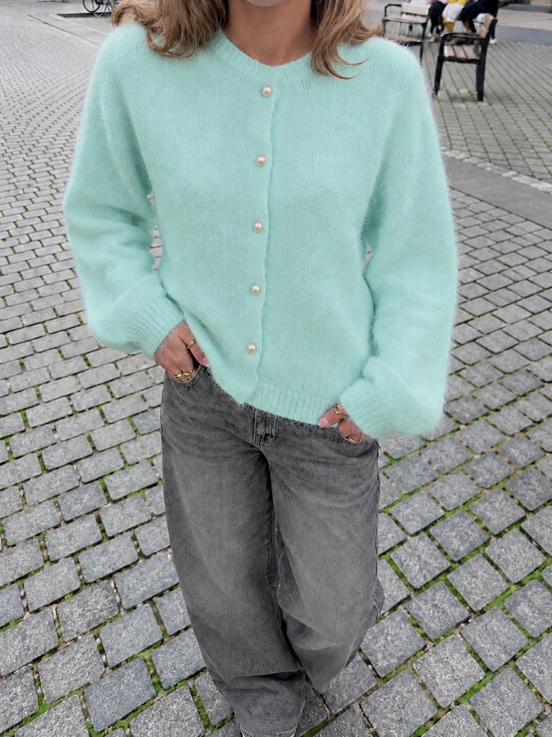 Moma vest blauw