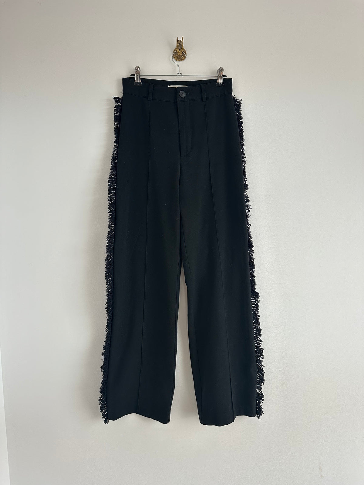 Franje pantalon zwart