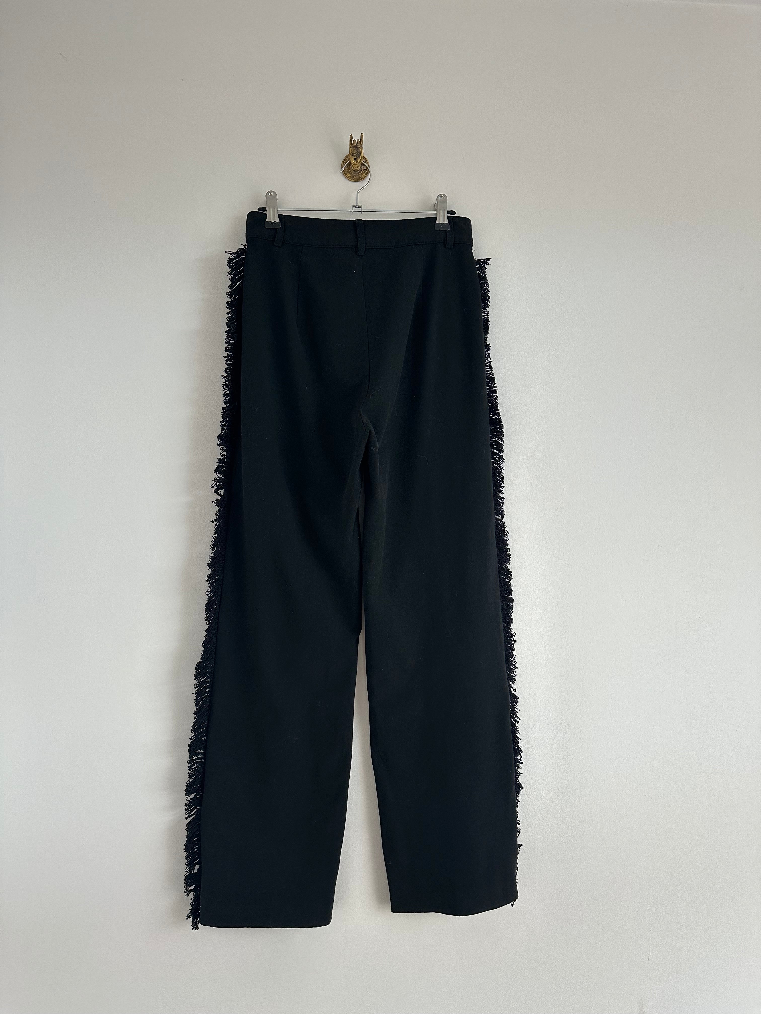 Franje pantalon zwart