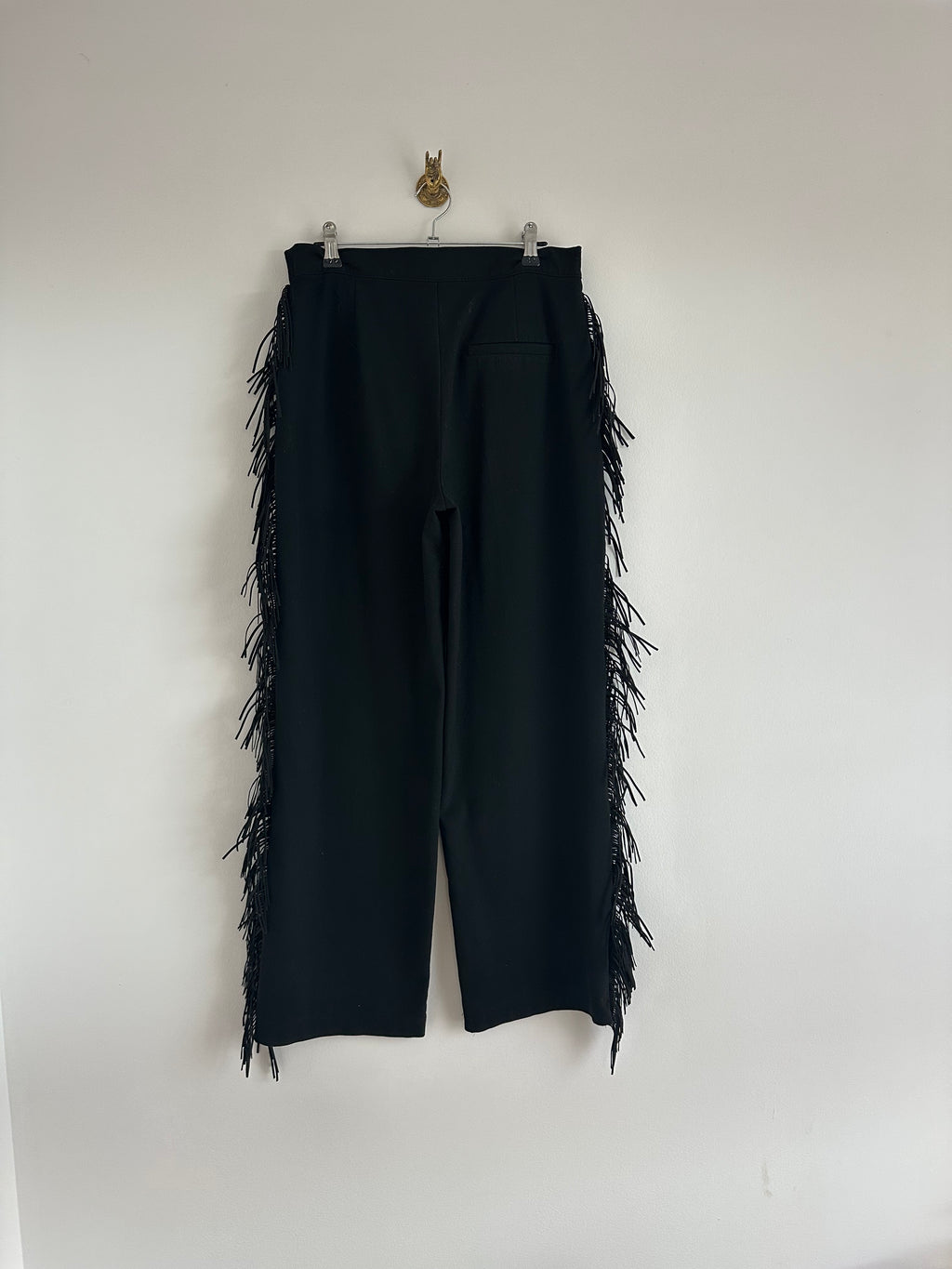 Franje pantalon zwart