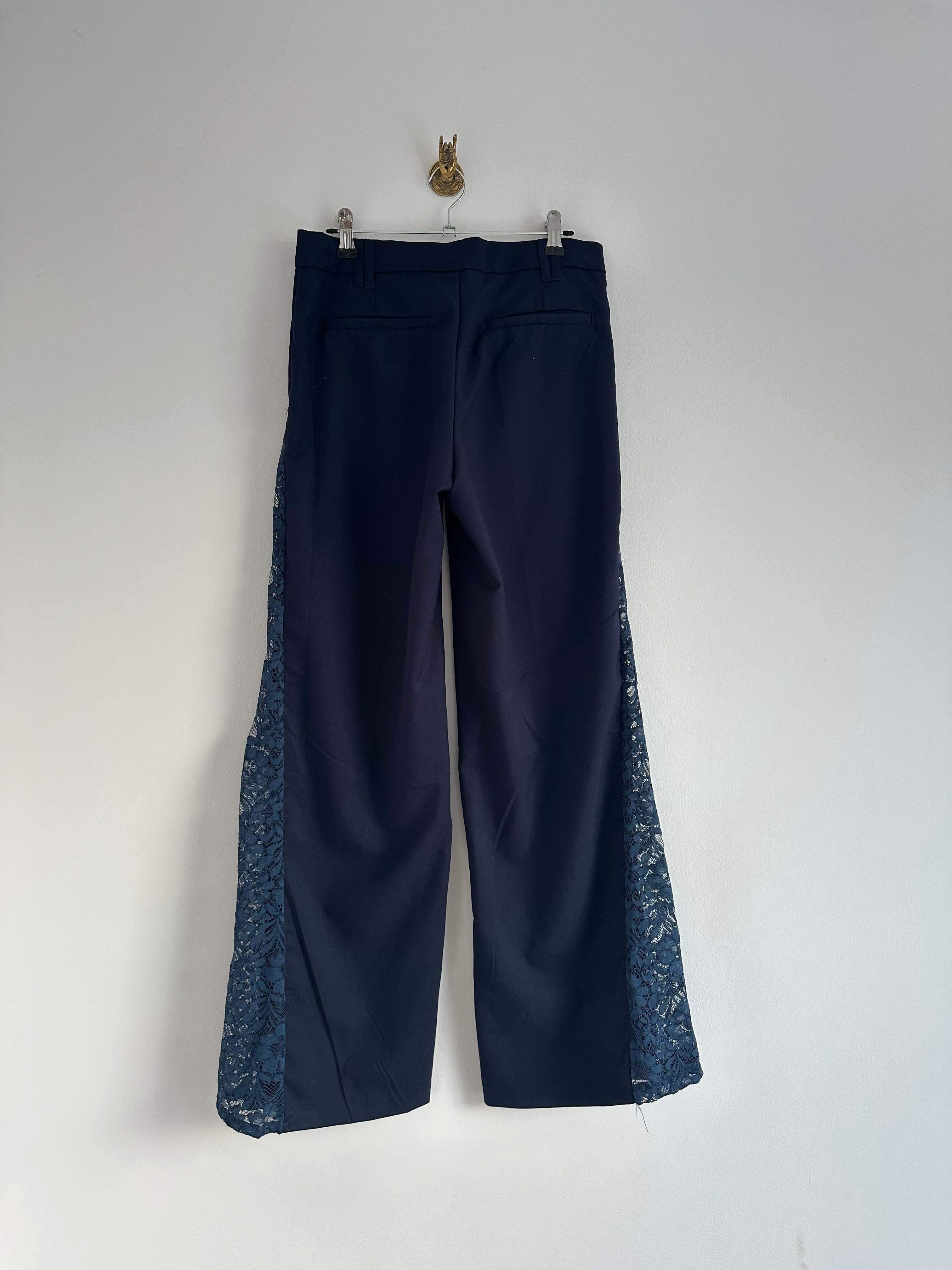Lace pantalon  donkerblauw